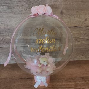 personalizirani bubble balon s medom – savršen poklon za posebne prigode