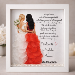 personalizirani poklon za kumu – okvir s imenom i porukom