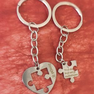 privjesci za ključeve s gravurom po želji (set za dvoje)